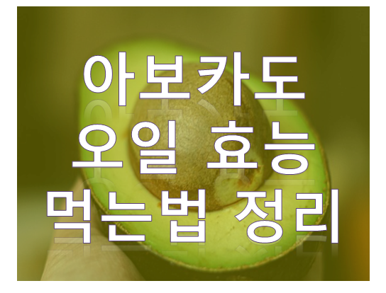  아보카도 오일 캡슐 효능 먹는법 정리