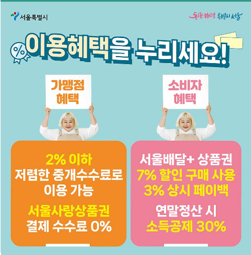 서울 배달 플러스 상품권 구매 사용처