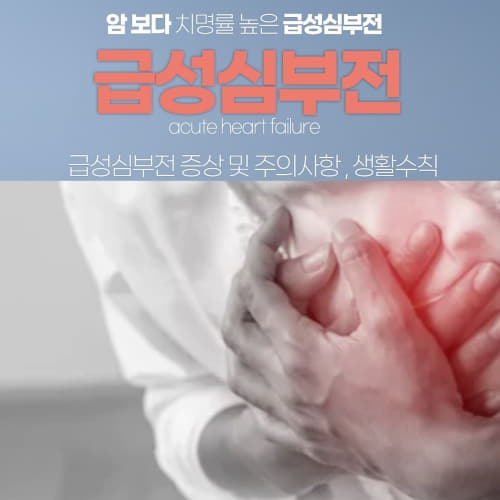  암보다 높은 치명률 급성 심부전 좌심부전 우심부전 증상 및 주의사항/acute heart failure