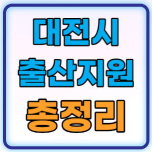  대전시 자치구별 출산지원금 출산장려금 알아보기 총정리