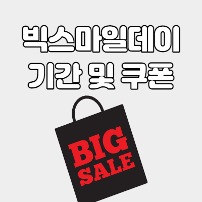  빅스마일데이 기간 및 쿠폰