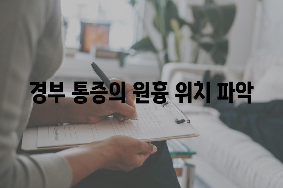 경부 통증의 원흉| 위치 파악