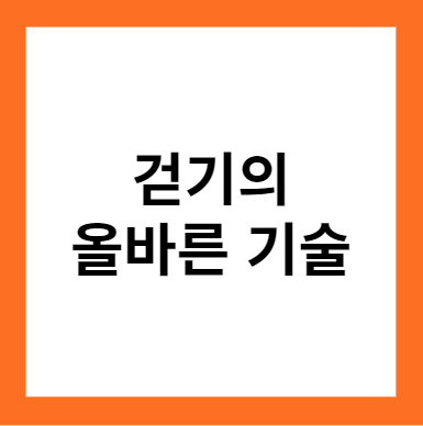 걷기의 올바른 기술과 효과적인 걷기 운동 방법