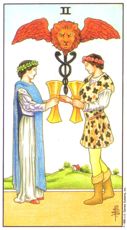  [마이너/컵/정방향] Two of Cups (컵 2번) 해석/풀이/키워드/정리