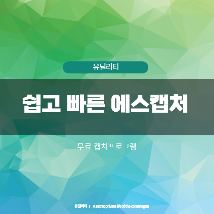 가장 쉽고 빠른 캡처방법 &#39;에스캡처&#39; 무료캡처프로그램 다운로드