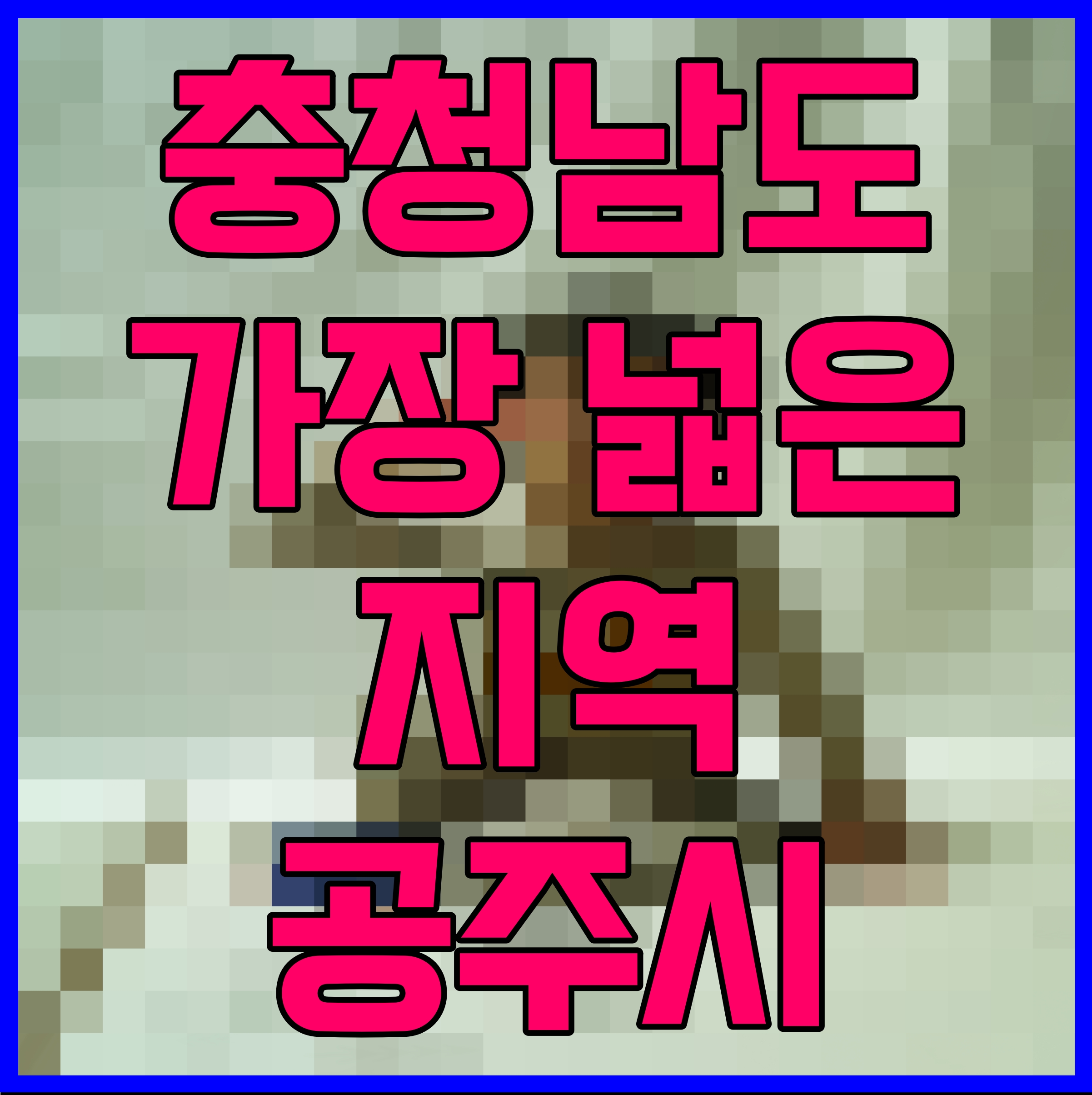  충청남도 가장 넓은 지역 공주시