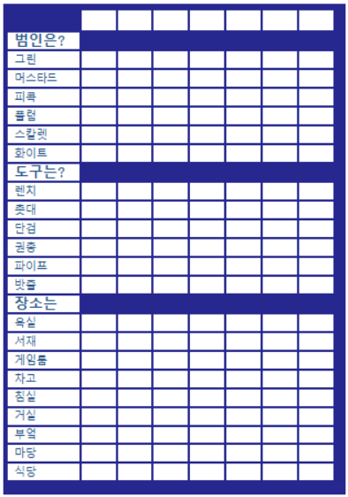  클루 clue 추리용지 시트지 자작