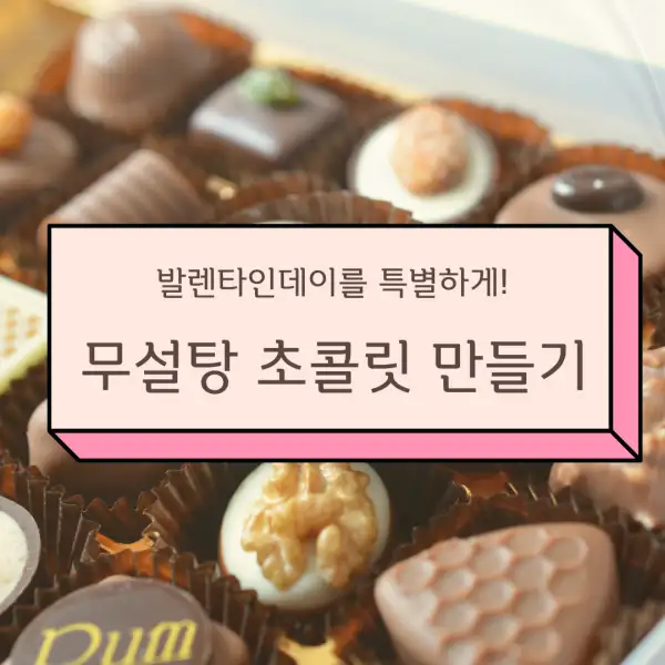 무설탕 초콜릿 만들기