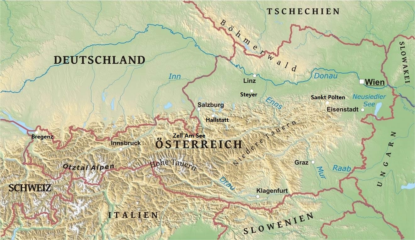 오스트리아 지도