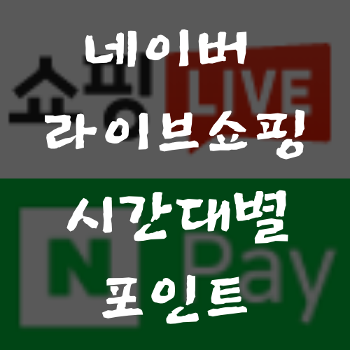 네이버 라이브쇼핑 시청 시간대별 포인트 (네이버 페이 포인트 얻는 법)