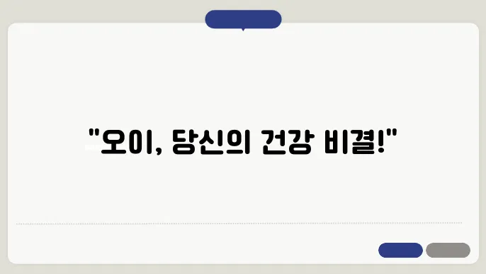 오이 효능과 칼로리, 부작욨 5분 정보