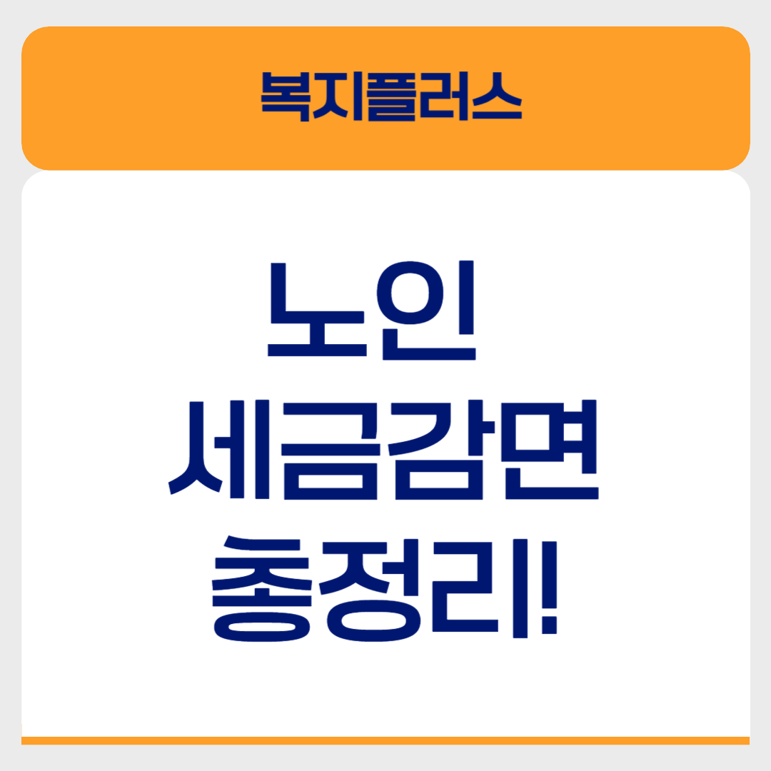 노인세금감면