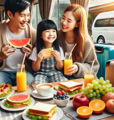 여행 중 아이들의 식사문제 해결하기에 관한 사진