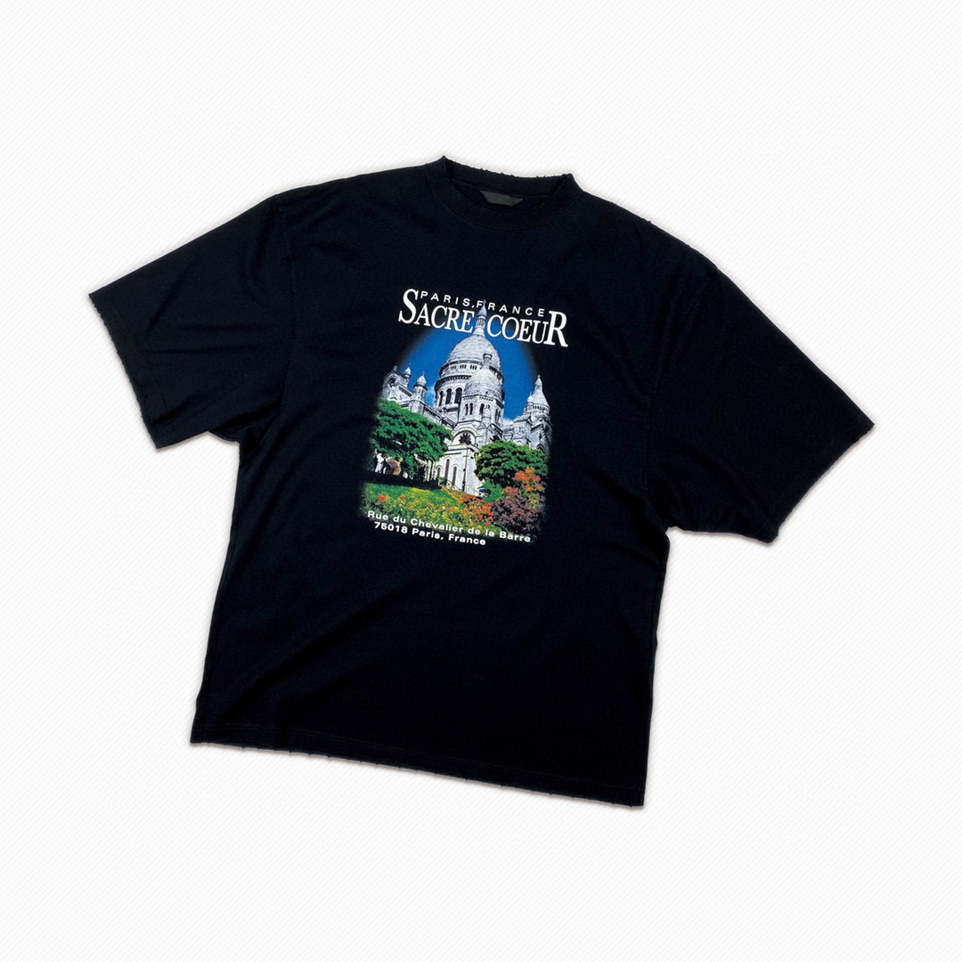  [BALENCIAGA] 발렌시아가 SACRE COEUR 반팔 티셔츠 641614 TJVH6 1000 (2 COLOR)