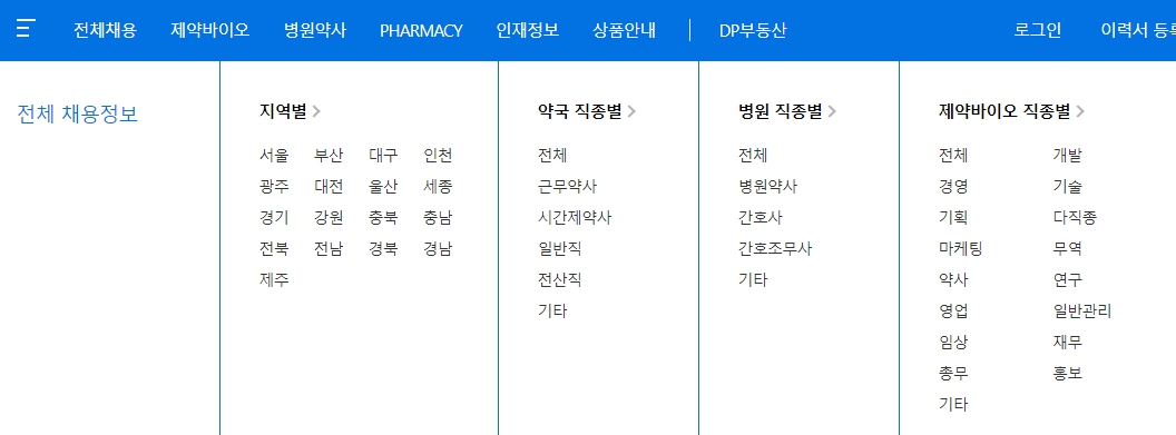 데일리팜 구인구직