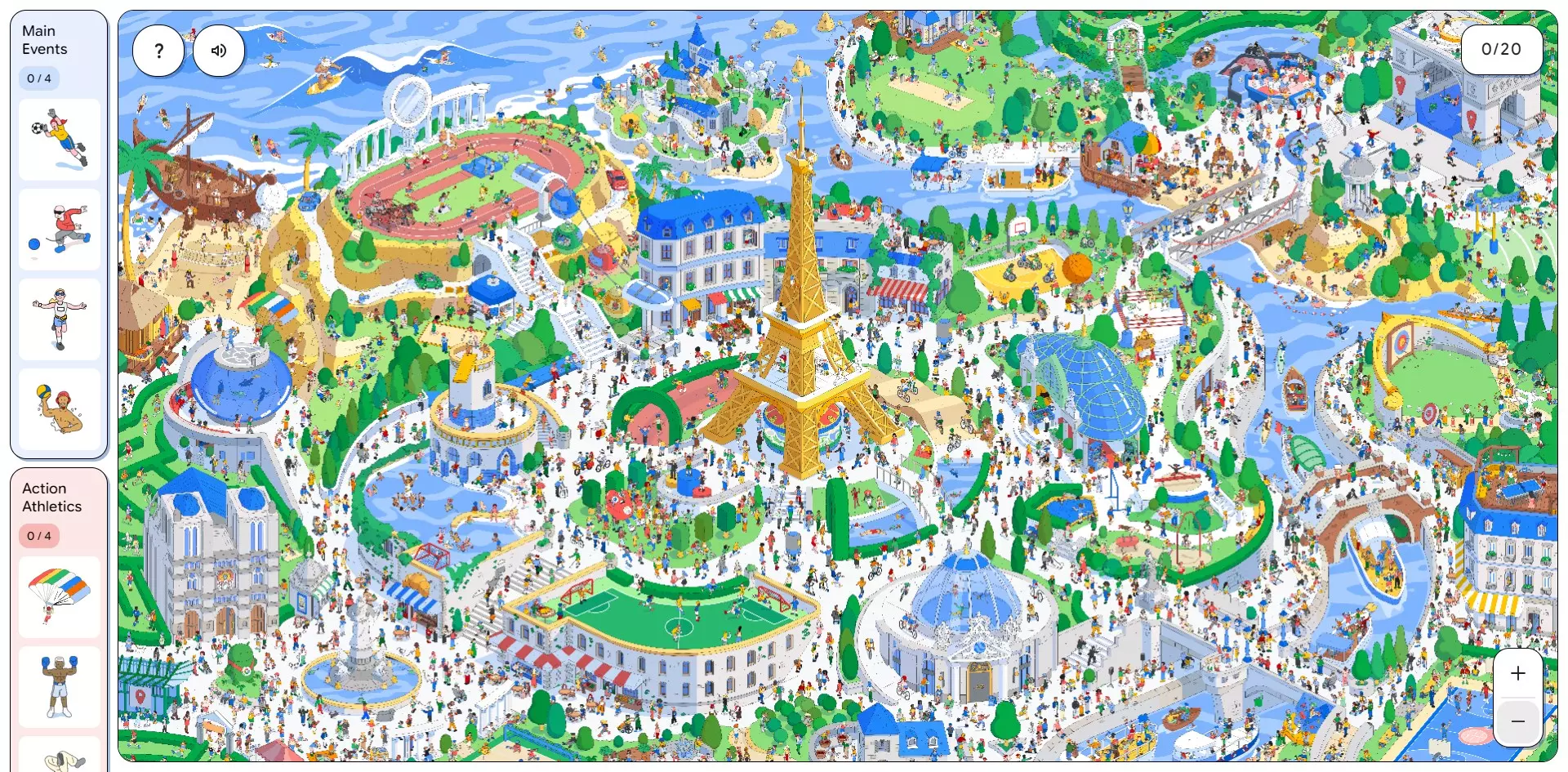 2024 파리 올림픽을 주제로 만든 구글 2024 플레이그라운드 즐기는방법 캡쳐 2