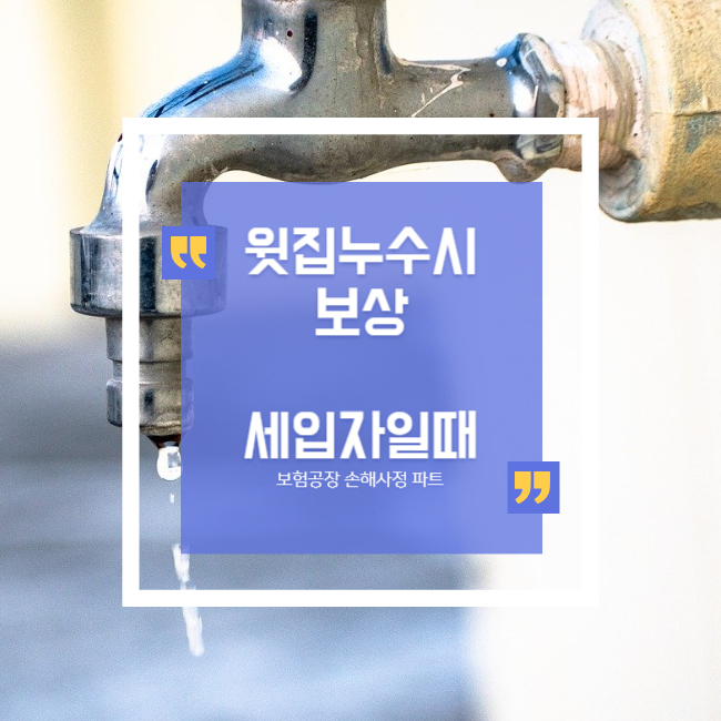  내가 세입자인데 윗집이 누수되면 어떻게 해야 하나요??