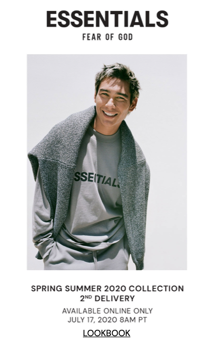  2020 ESSENTIALS(피오갓 에센셜) 2차 드랍 팍선(PACSUN)