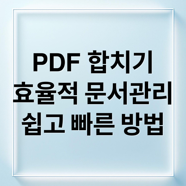 PDF 합치기 완벽 가이드