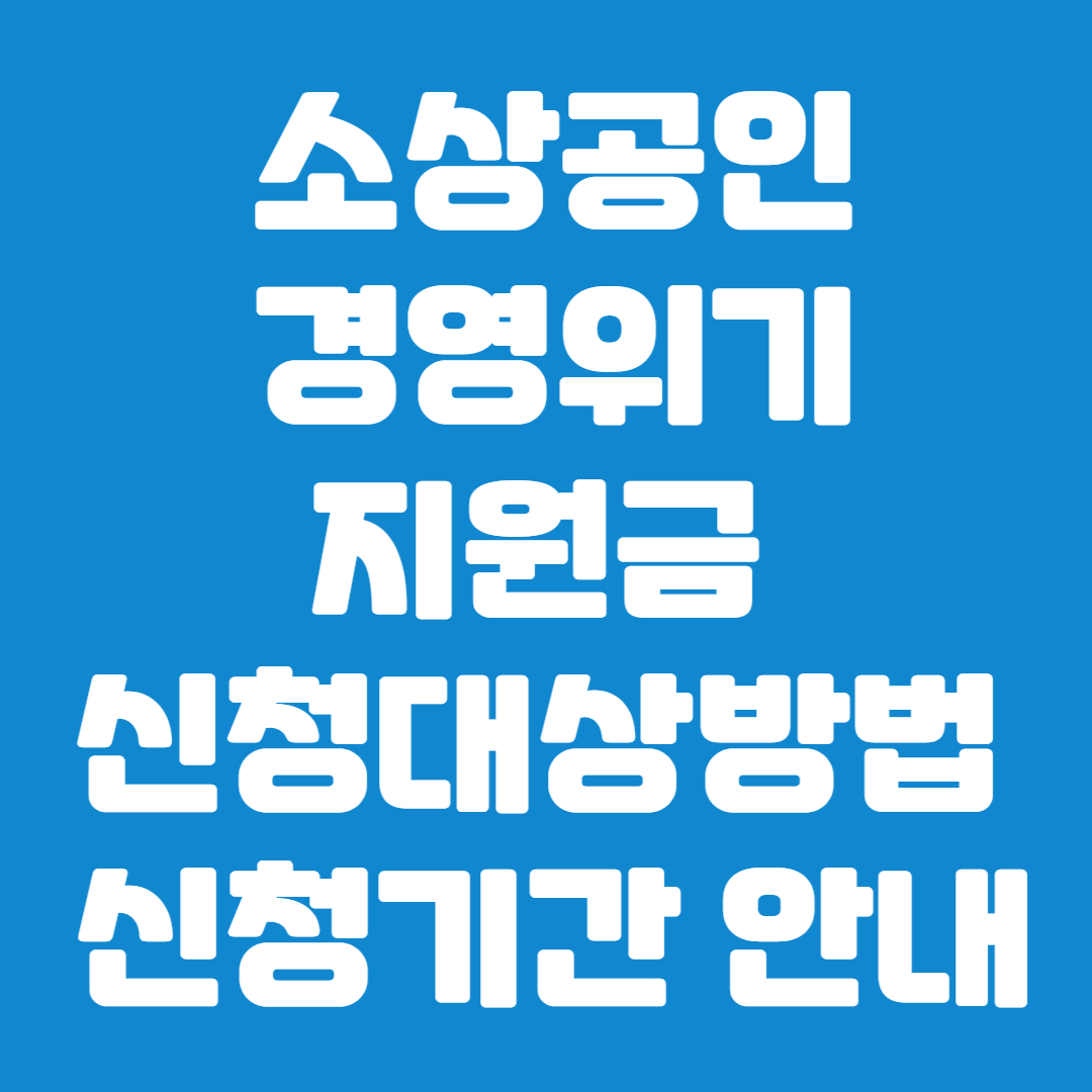 소상공인경영위기지원금