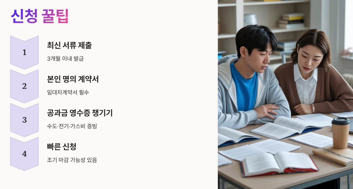 신청 꿀팁 & 유의사항