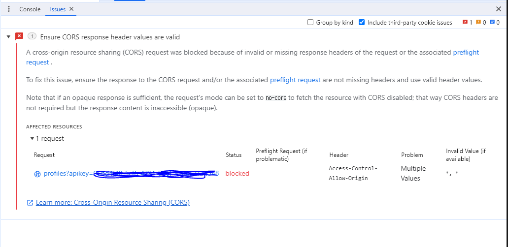 🎉 The 'AccessControlAllowOrigin' header contains multiple values '*, *' 구름사이