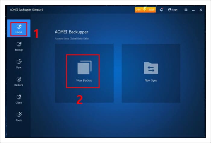 AOMEI Backupper Standard Free 백업파일 만들기