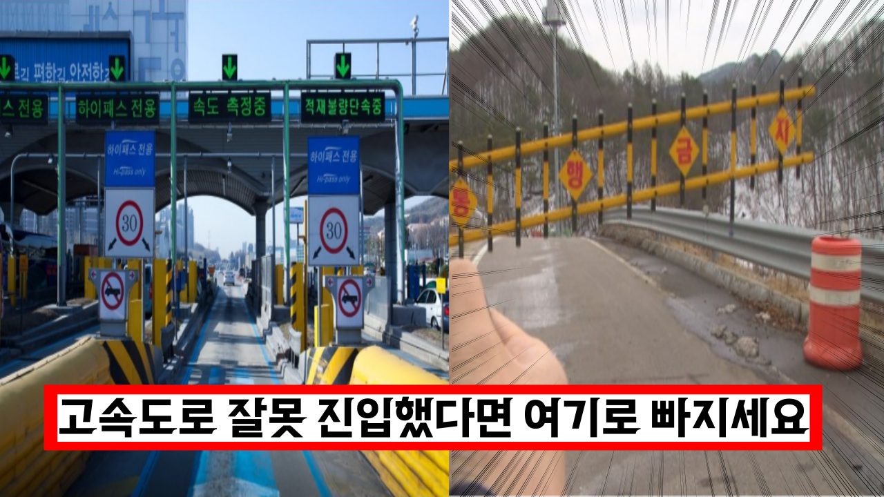  '인생 꿀팁' 고속도로 잘못 진입 했을때 바로 빠져 나오는 방법