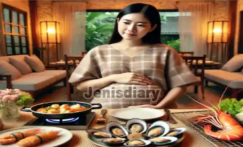 글의 이해를 높이기 위한 임산부 해산물 섭취 이미지