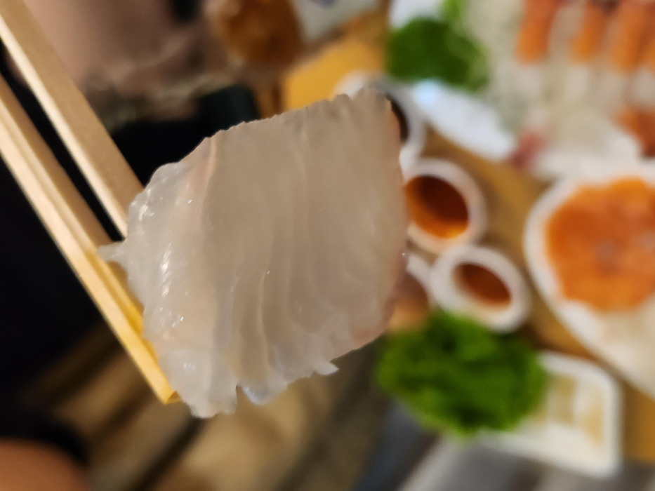 광어회입니다