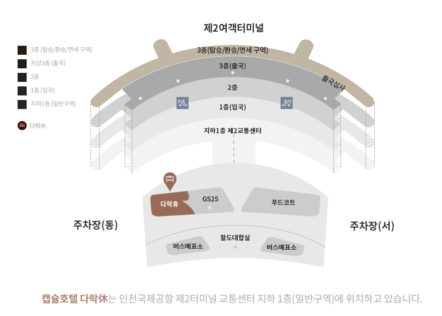 제 2여객터미널 다락휴 위치