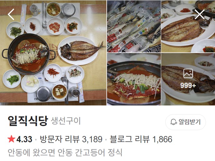 안동 일직식당 네이버 플레이스