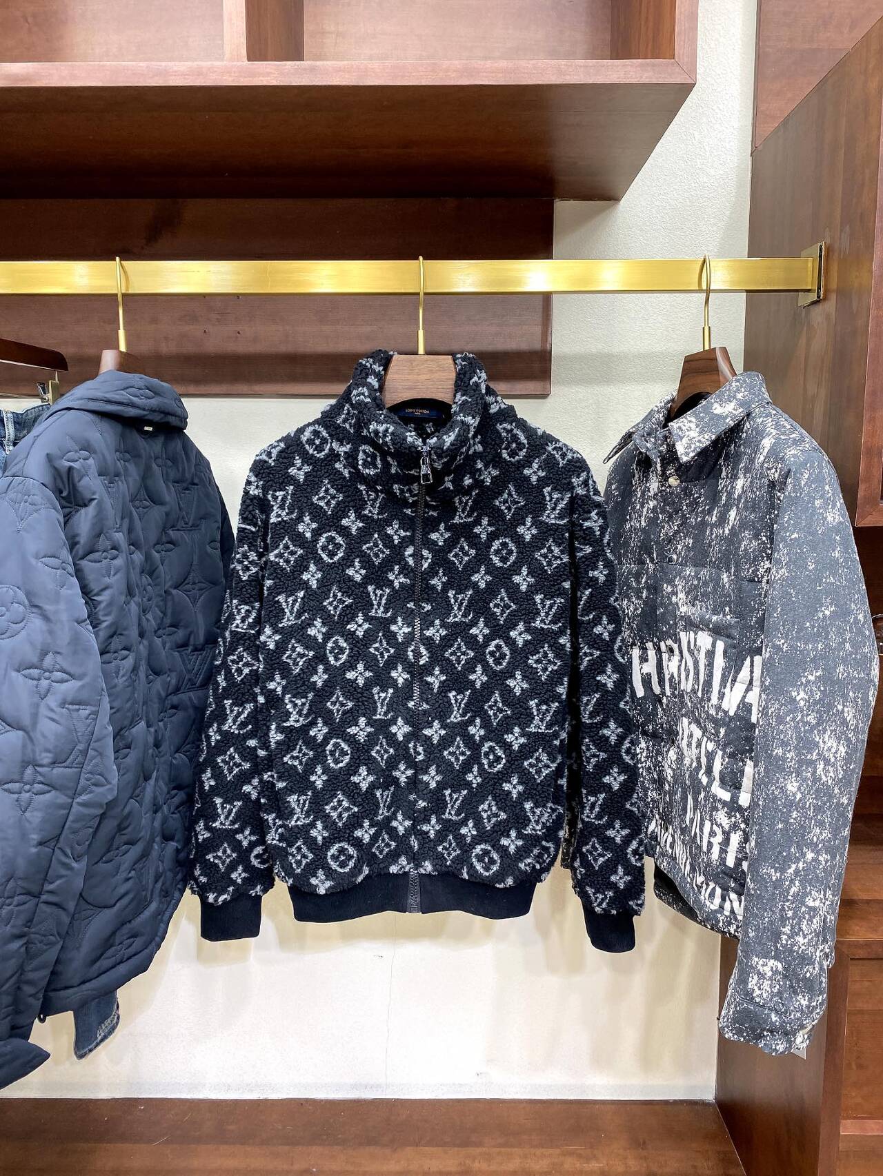  [LOUIS VUITTON] 루이비통 모노그램 자카드 플리스 지퍼 스루 자켓 1A5VF9