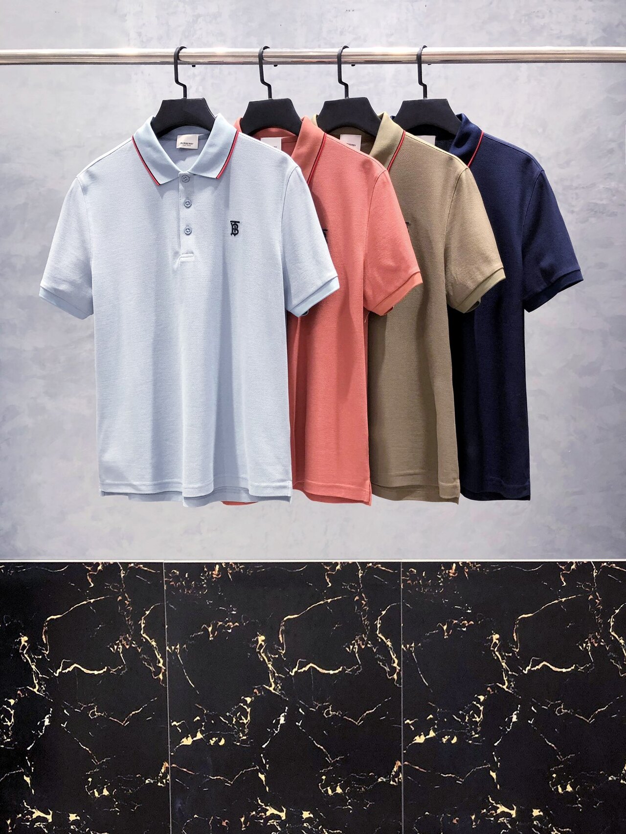  [BURBERRY] 버버리 아이콘 스트라이프 플래킷 코튼 피케 폴로 반팔 티셔츠 80170031 (7 COLOR)