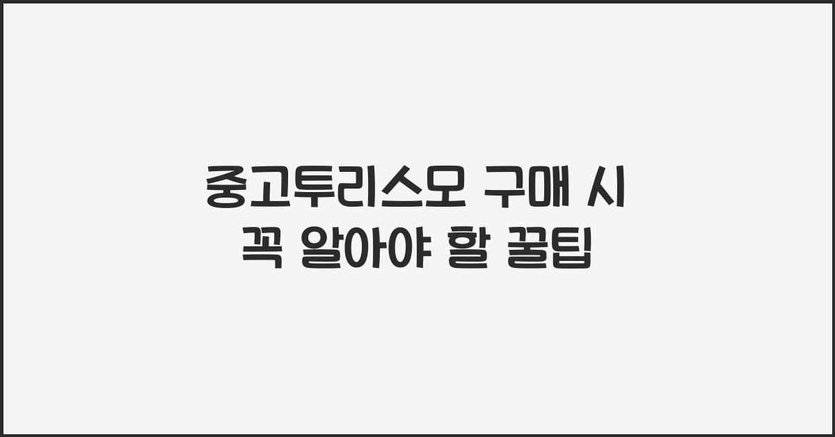 중고투리스모