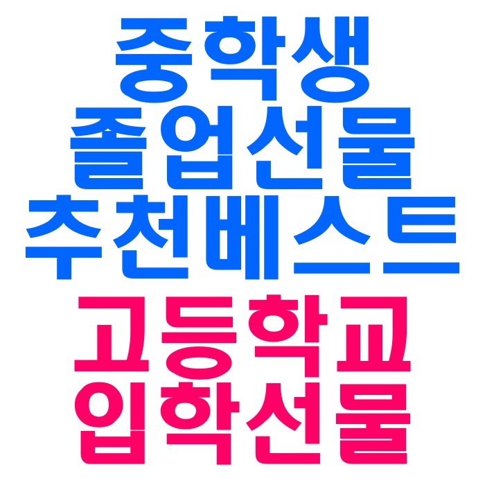  중학생 졸업 선물 추천 베스트 9 :: 남자 여자 고등학교 입학 선물