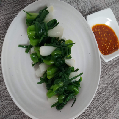  제철 쪽파로 만든 파강회