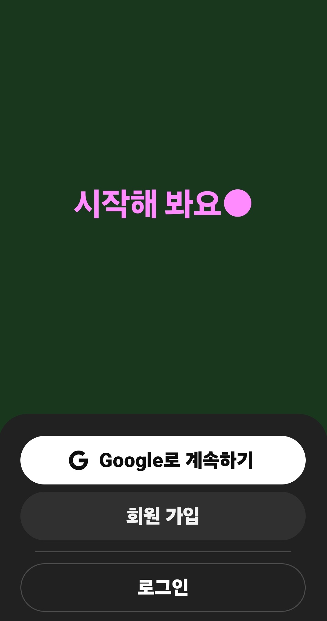 구글로 계속하기