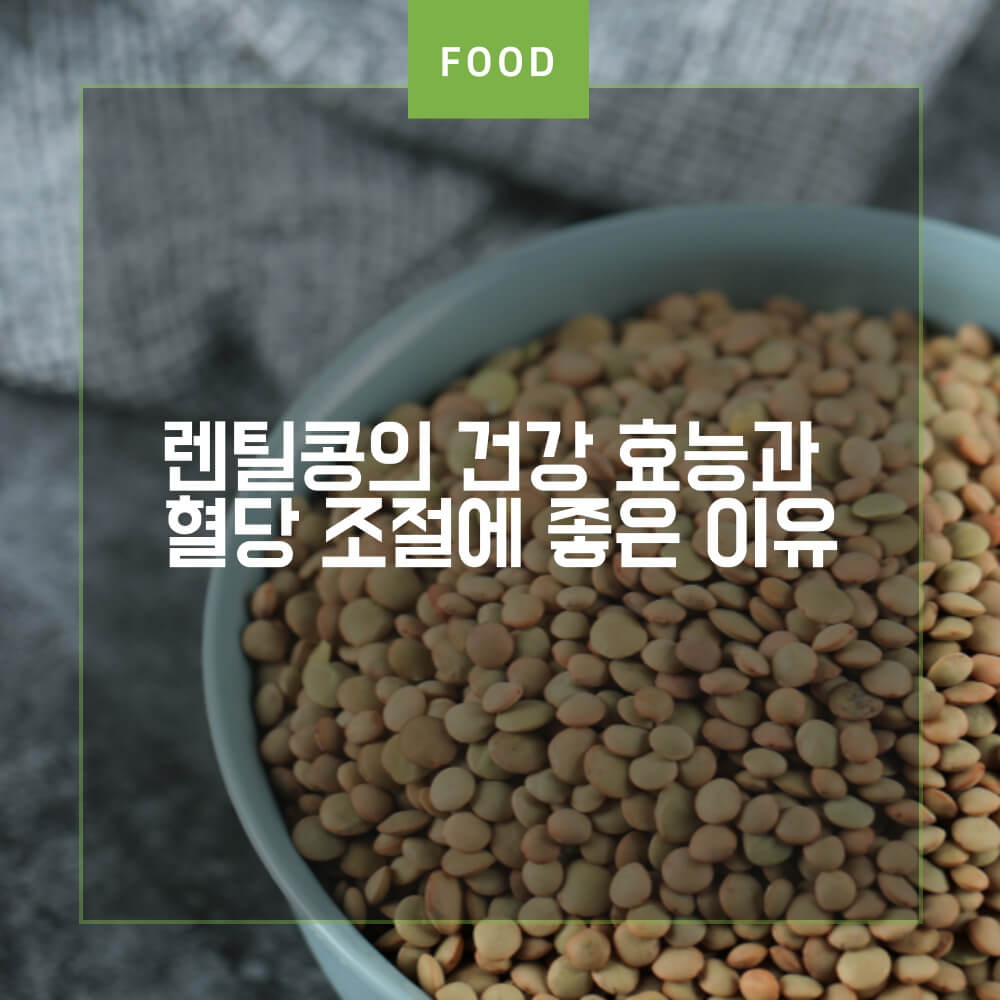  렌틸콩 효능과 혈당 조절에 좋은 이유