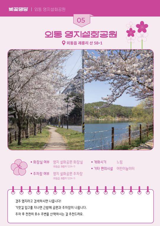 벚꽃-명당-외동-영지설화공원