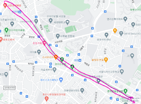 공덕역에서 서강대역까지 경의선숲길공원
