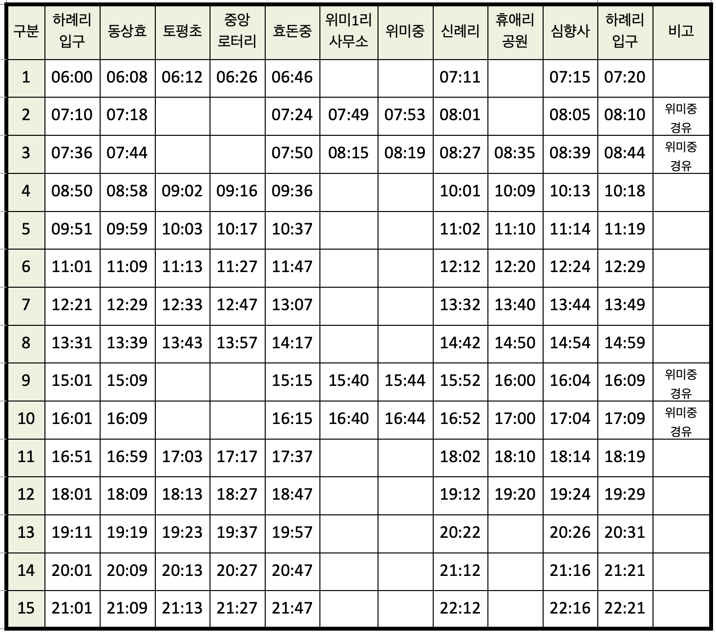 제주 624번 버스 시간표