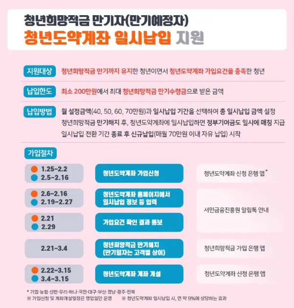 청년도약계좌-일시납입안내