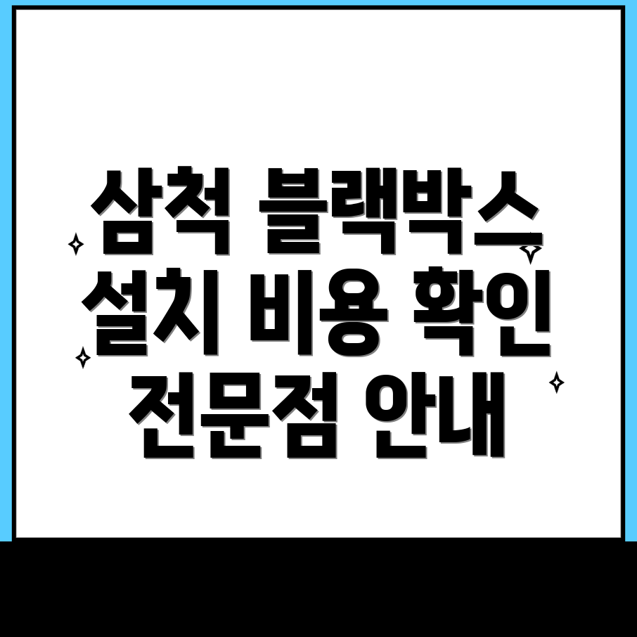 블랙박스 설치 비용