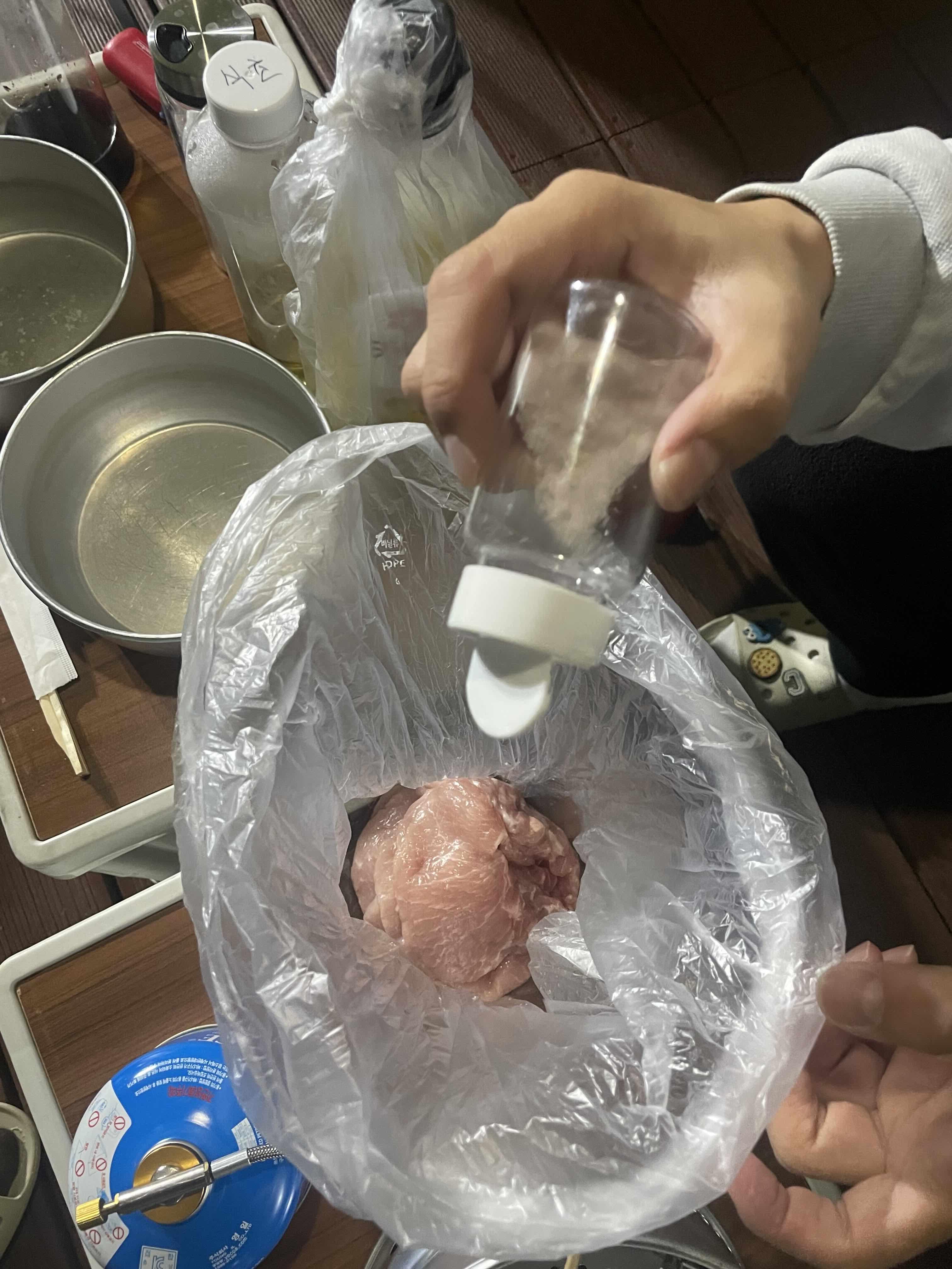 등심간하기