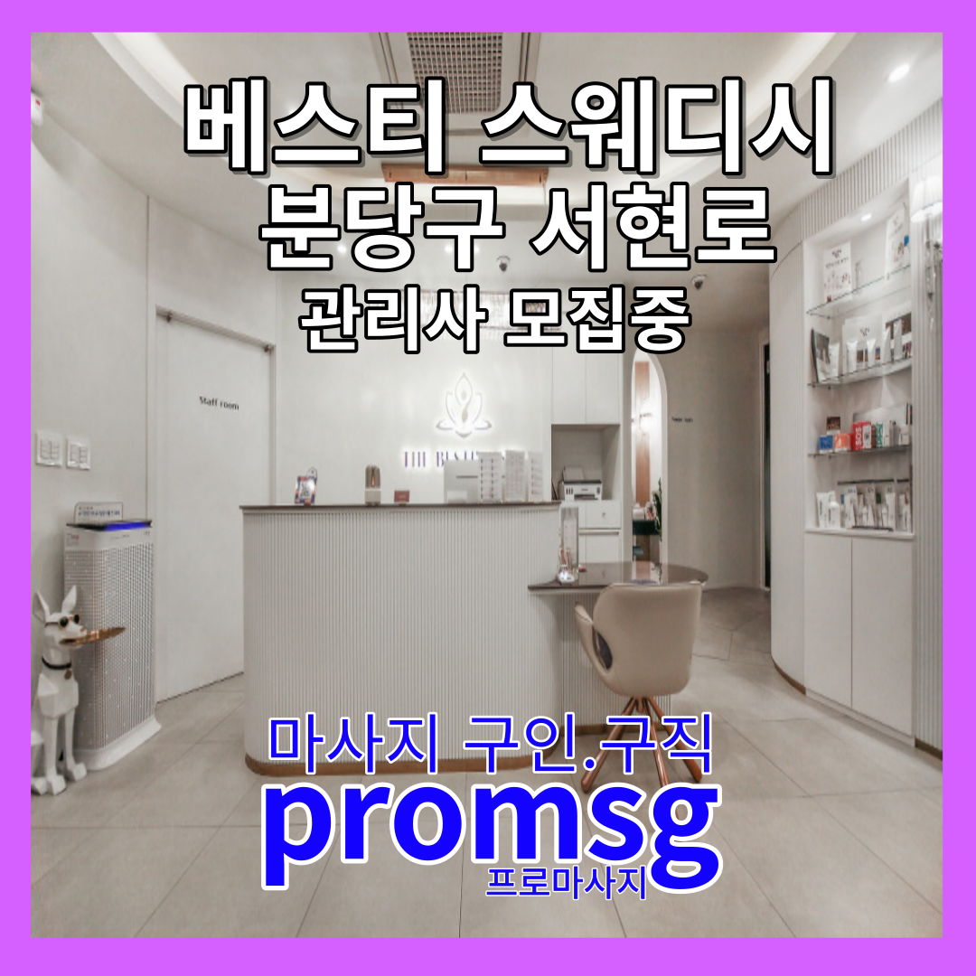  베스티 스웨디시 분당구 서현로 관리사 모집중