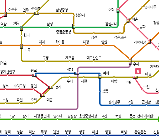 서울-전철노선표