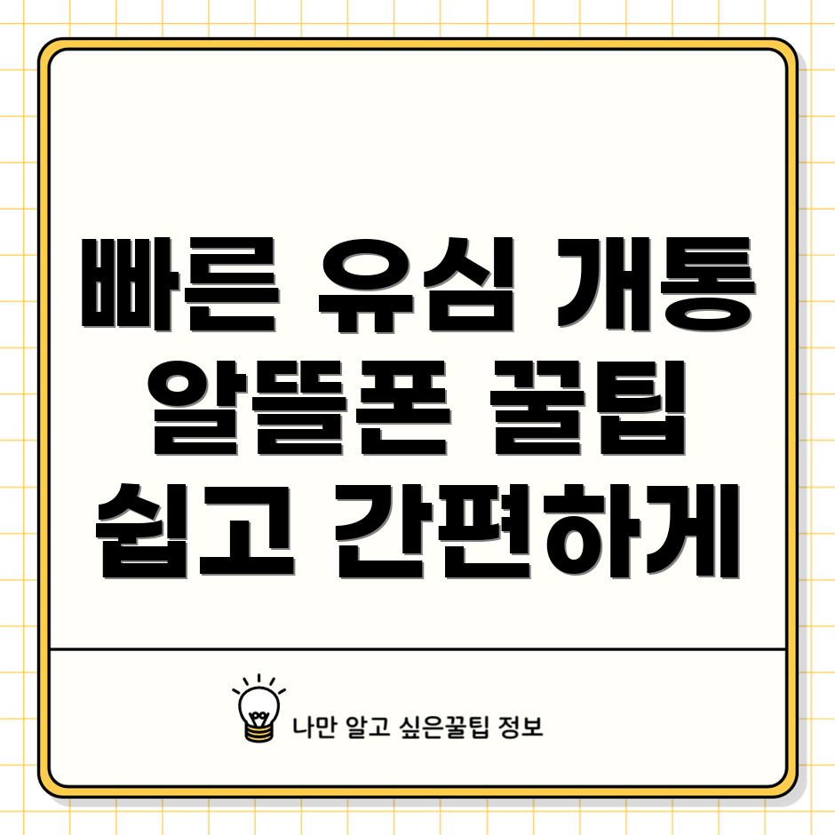 유심 개통