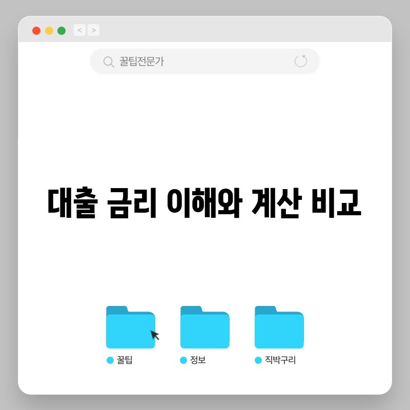 대출 금리 이해와 계산, 비교