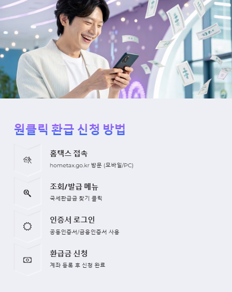 원클릭 환급 신청 방법